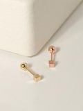  14K Dainty cube piercing 