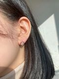  14K Circle one-touch ring earrings 