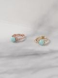  14K Opal huggie (mini) 