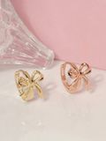  14K Ribbon One-touch ring earrings 