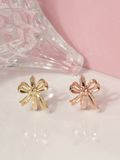  14K Ribbon One-touch ring earrings 