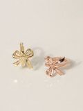  14K Ribbon One-touch ring earrings 