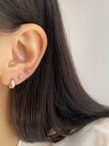  14K Flower labret piercing 