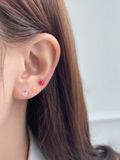  14K Quartz heart piercing 
