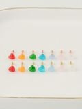  14K Quartz heart piercing 
