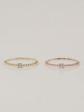  14K Beaded cubic ring 