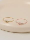  14K Four leaf crystal ring 