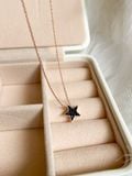  14K Black Sapphire star pendant 