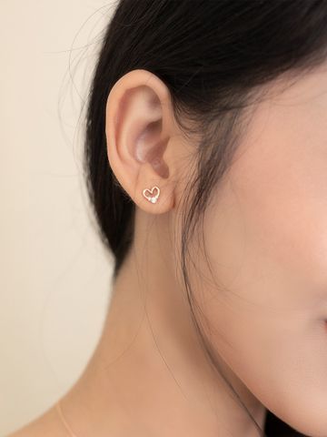  14K Tiamo Heart Earrings 