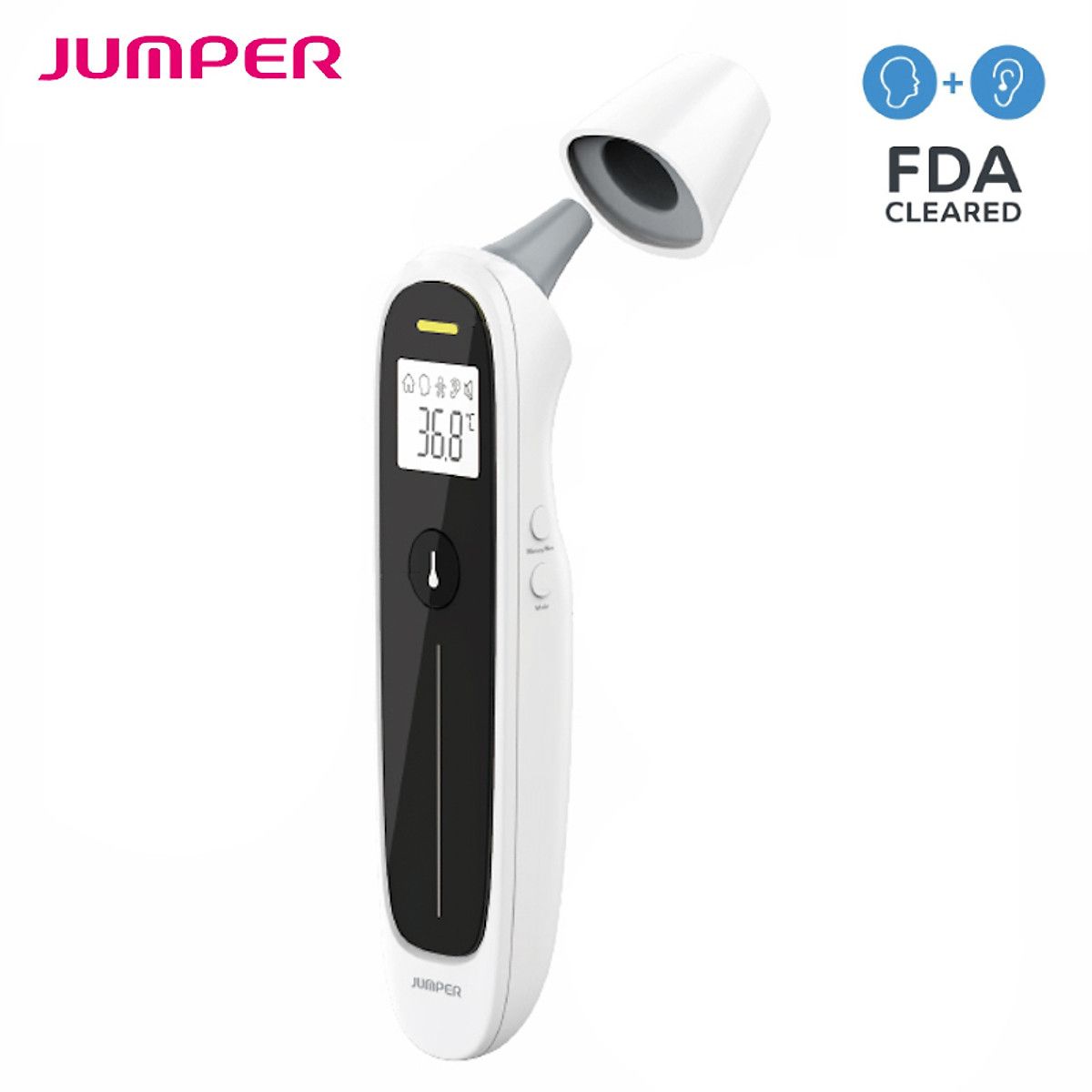 Nhiệt kế điện tử hồng ngoại không tiếp xúc, đo trán và tai 4 in 1 Jumper JPD-FR302