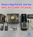  Khoá cổng Pin 01 vân tay  app TTLOCK ( P11- TTLOCK) 
