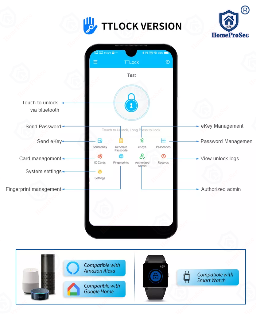  Khóa tủ Locker Bluetooth HomeProSec HPS- 2100TT (App TTlock) 