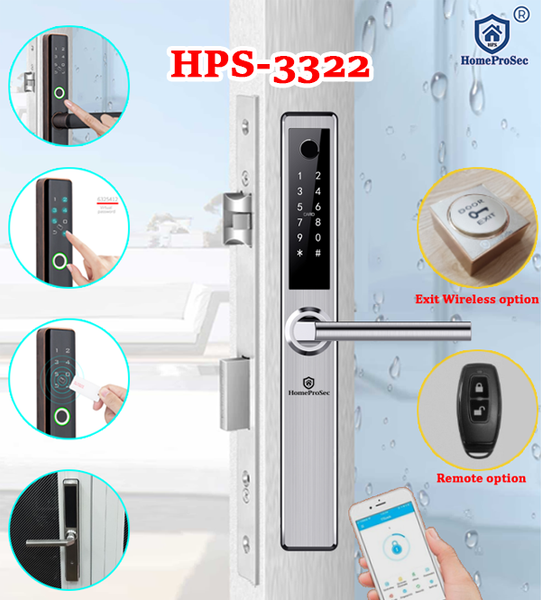  Khóa vân tay cửa nhôm HPS- 3322 (ttlock) 