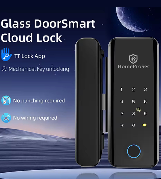  Khóa vân tay cửa kính HPS- G320 (có chìa cơ) 