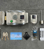 Khóa CổngThẻ Từ Ngoài trời INOX HPS - SLIH -Exit  (Có tay cầm, Có Nút Nhấn  Exit) 