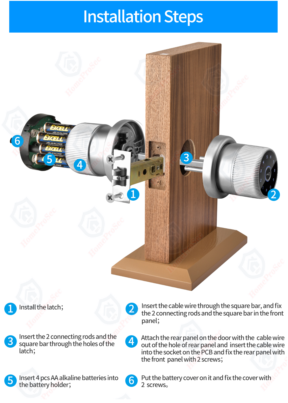  Khóa vân tay cửa gỗ HPS-  AF8 (TTlock) 