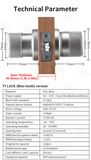  Khóa vân tay cửa gỗ HPS-  AF8 (TTlock) 