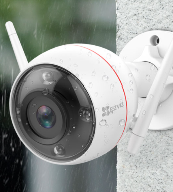  Camera ngoài trời tích hợp còi - đèn chớp báo động 2MP 