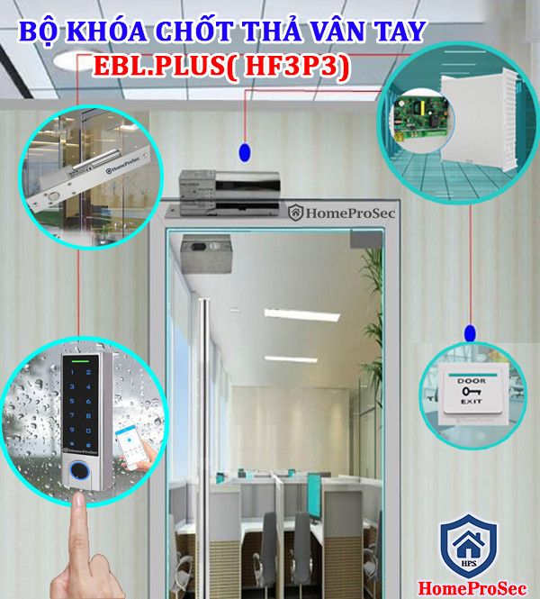  Bộ Khóa chốt thả Vân Tay HPS- EBLPLUS ( HF3P3) 