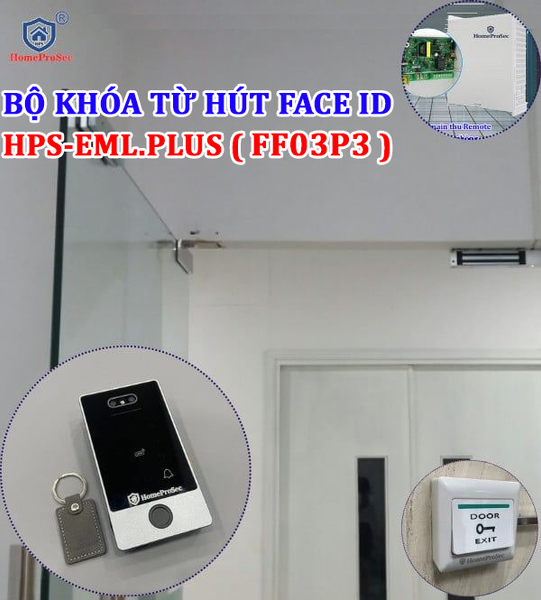  Bộ Khóa Từ Hút vân tay/ khuôn mặt HPS- EMLPLUS ( FF03P3) 