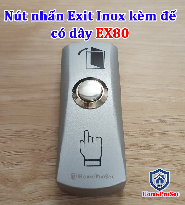  Nút nhấn Exit Inox kèm đế  có dây EX80 