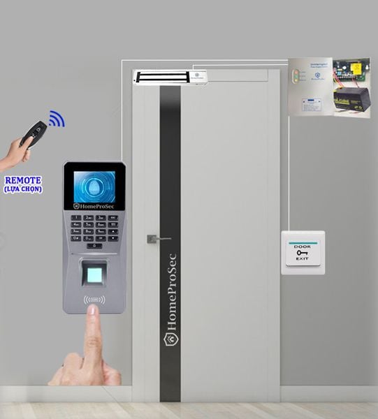  Bộ Khóa Từ Hút Vân Tay HPS- EMLPRO ( F16VP8-UPS) 