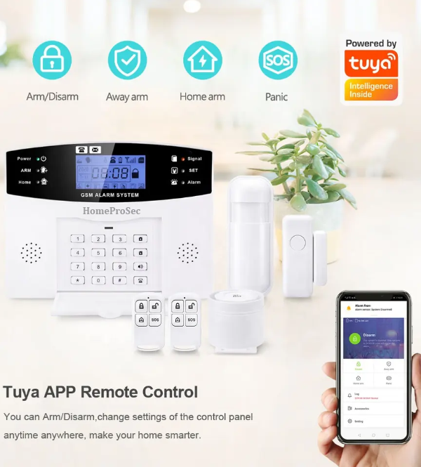  Trung Tâm Báo Động Wifi + SIM HPS - H8zone ( 08 Zone Có dây) 