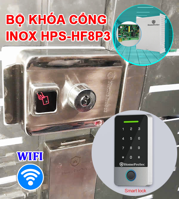  Bộ khóa cổng inox vân tay HPS- SLPLUS ( HF8P3) 