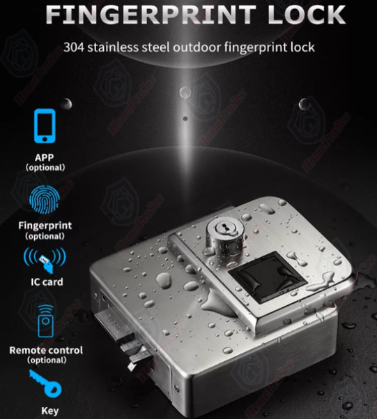  Khoá cổng Pin 01 vân tay  HPS- P22 CF ( APP ĐIỆN THOẠI - TÙY CHỌN) 