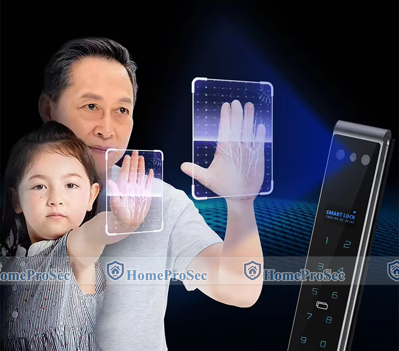  Khoá cửa nhôm vân tay / khuôn mặt HPS- 3391 face (Tuya) 