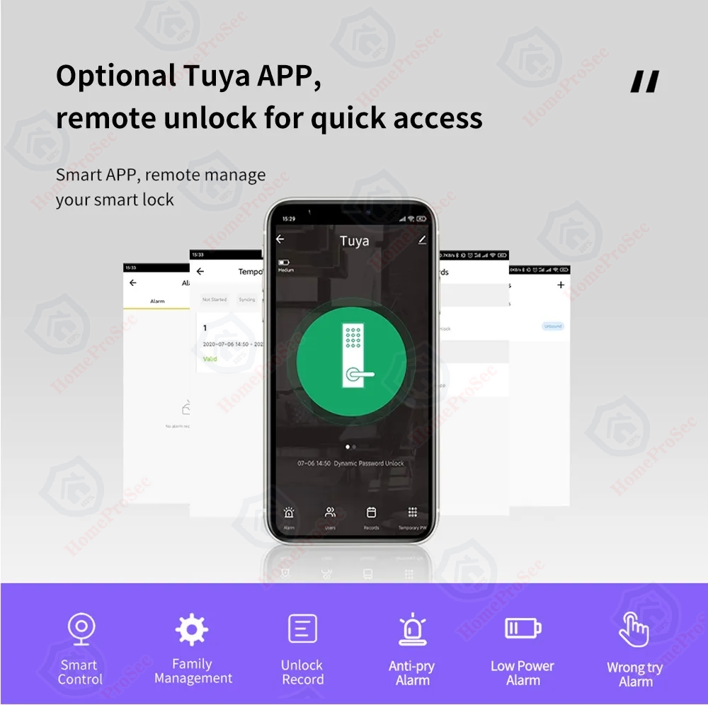  Khoá cổng Pin 02 vân tay  app Tuya ( P11- tuya) 