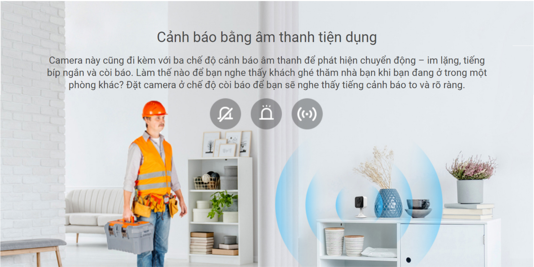  Camera Wifi trong nhà 2MP chuẩn nén H265 