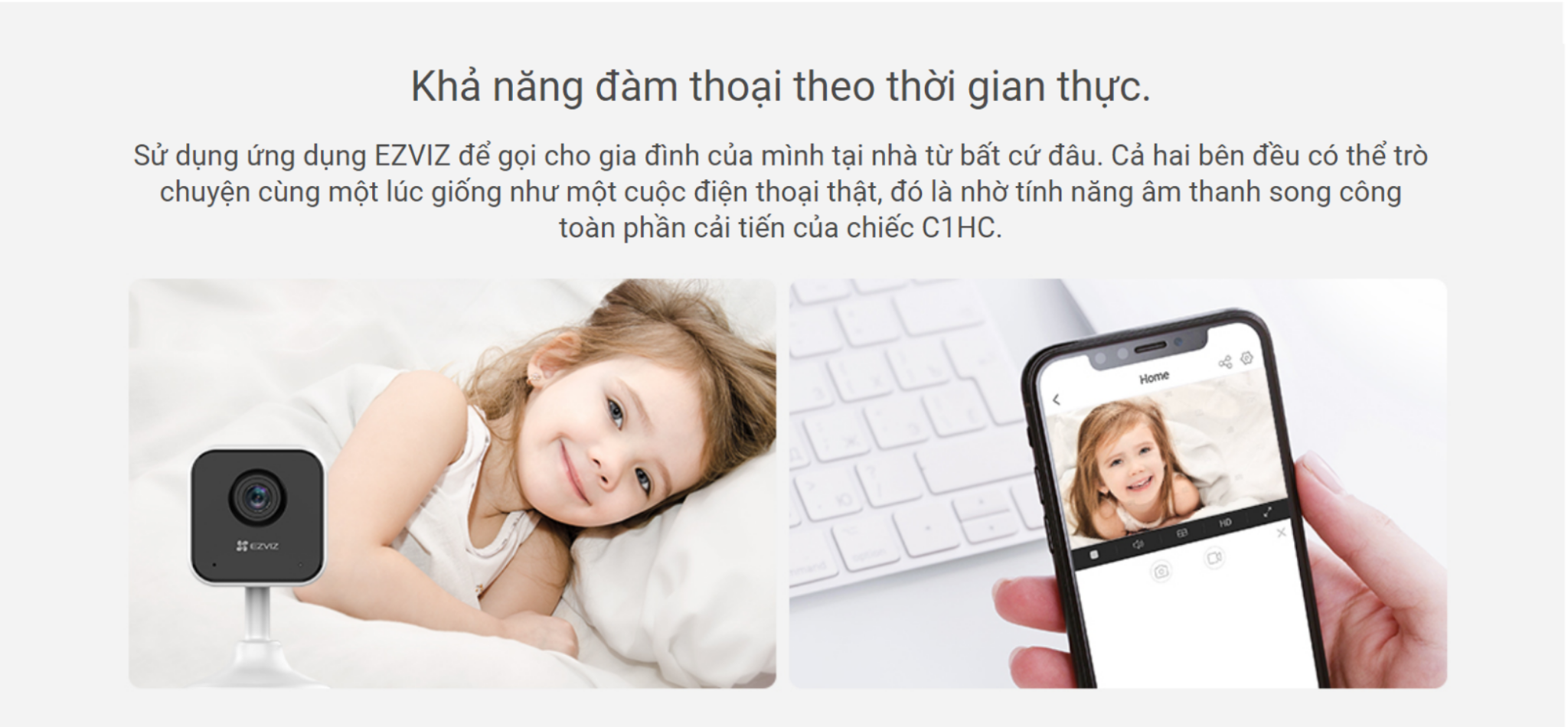  Camera Wifi trong nhà 2MP chuẩn nén H265 