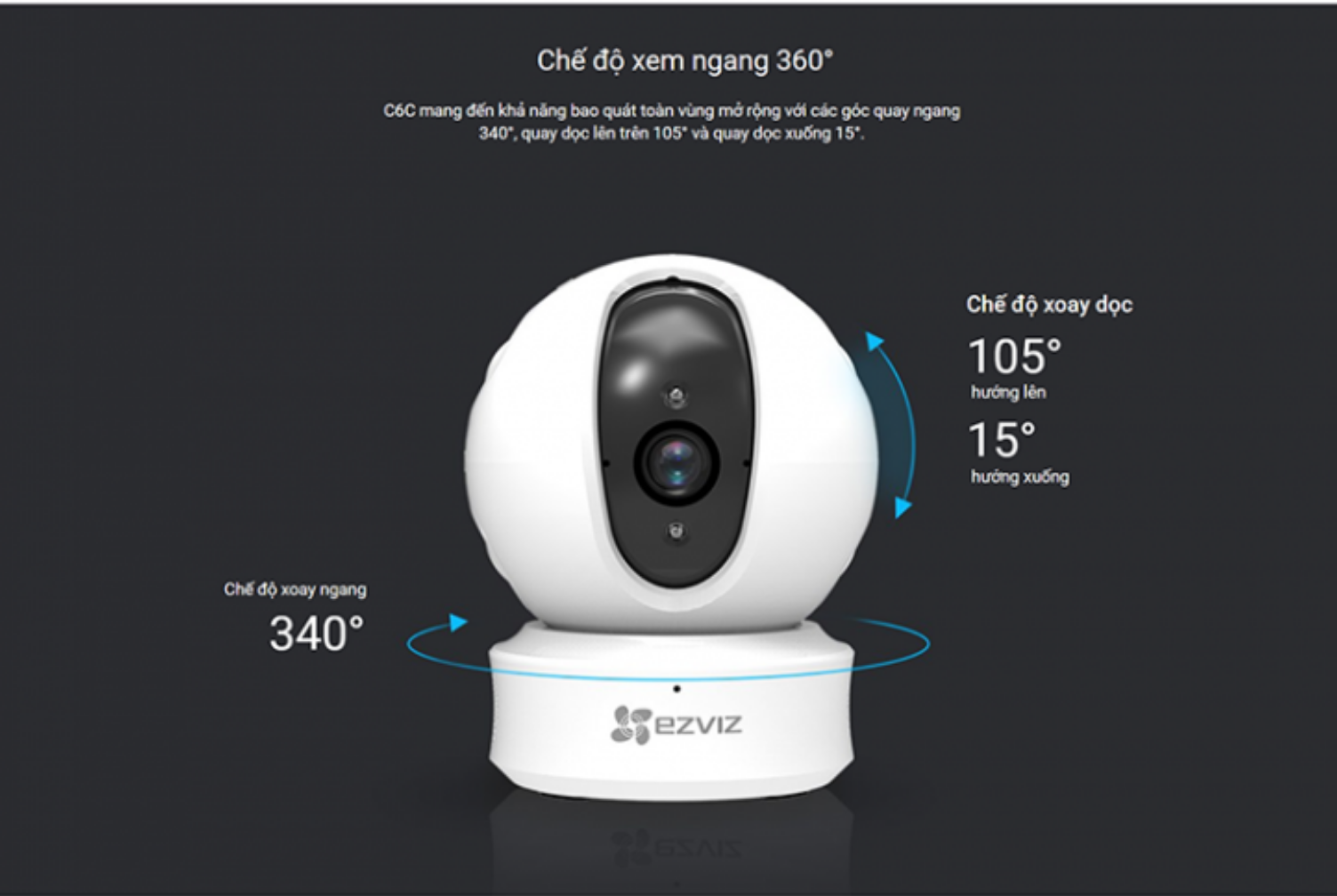  Camera IP wifi 1MP theo dõi chuyển động thông minh – WITH LAN PORT 