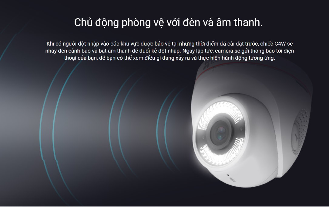  Camera bảo vệ ngoài trời với tính năng chủ động phòng vệ 