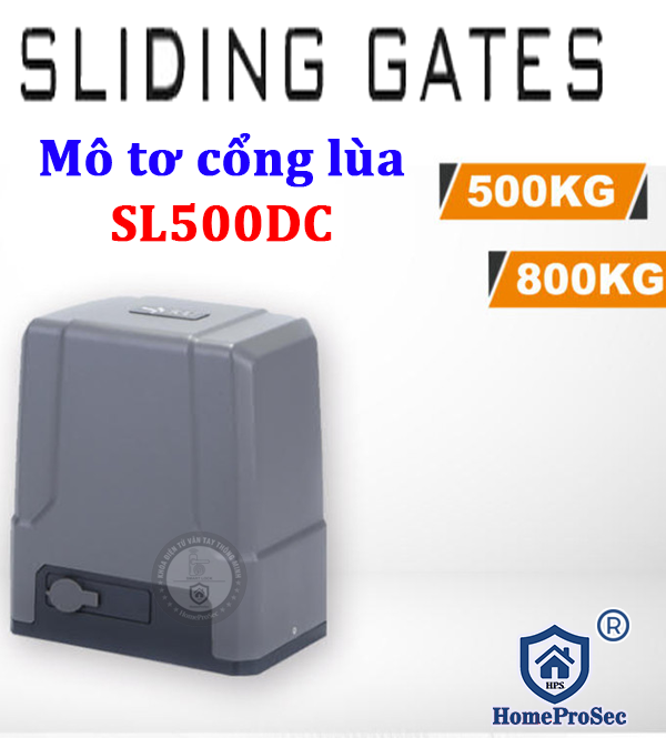  Mô tơ cổng lùa SL500DC/SL800DC tích hợp lưu điện sẵn bên trong) 