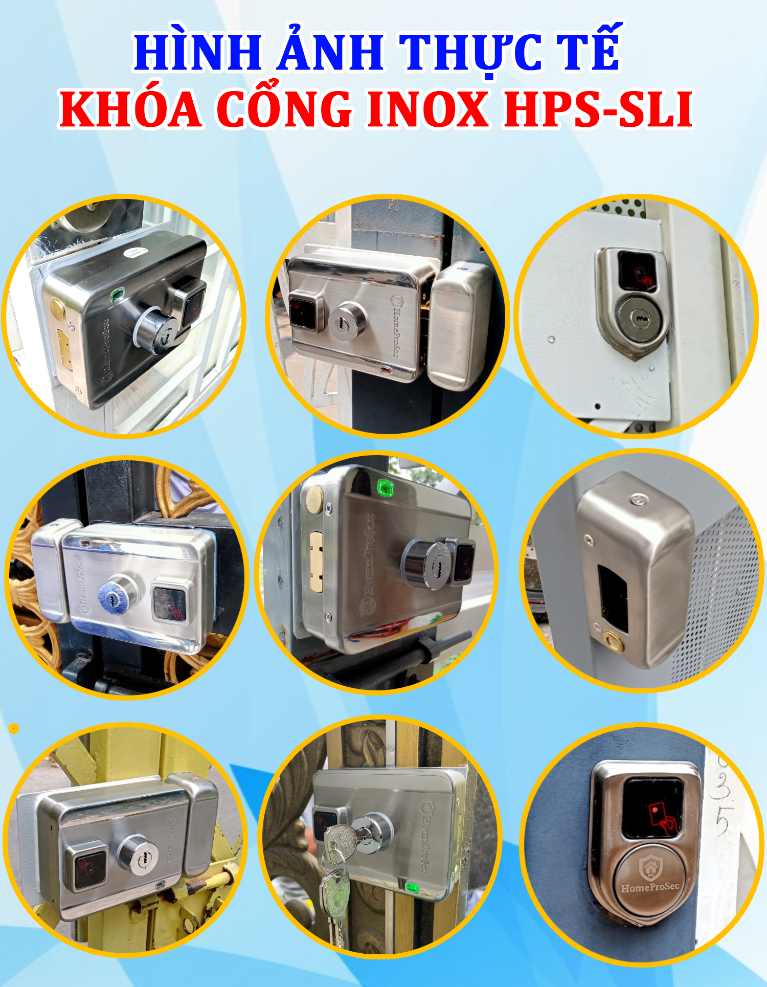  Khóa CổngThẻ Từ Ngoài trời INOX HPS - SLI-INOX 