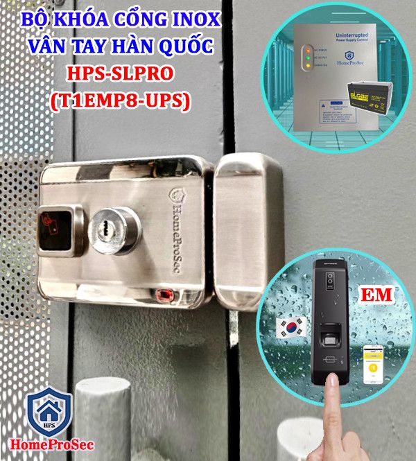  Bộ khóa vân tay inox Hàn Quốc -Made in Korea ( T1EMP8-UPS ) 