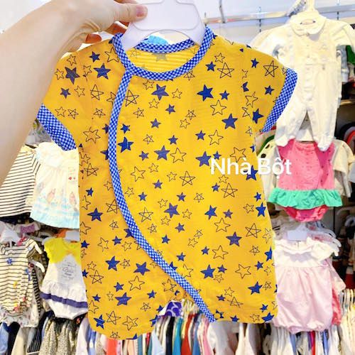  Romper Yukata màu vàng ngôi sao 