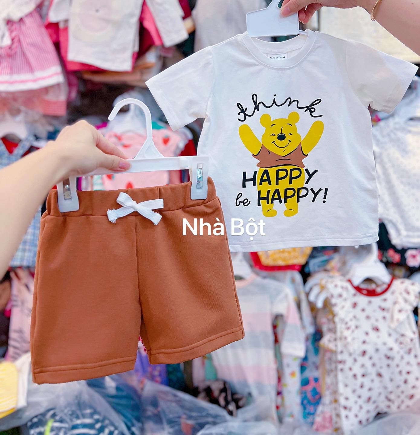  Đồ bộ tay ngắn Real Cottons gấu pooh 