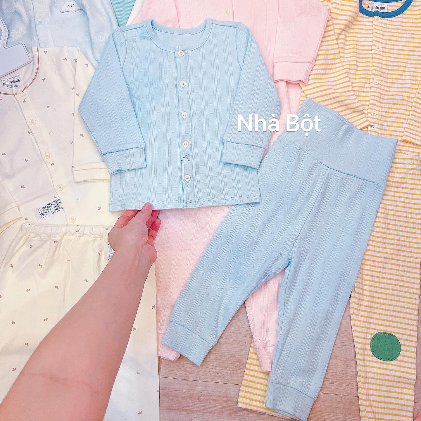 Đồ bộ dài Agabang 080724 Xanh pastel