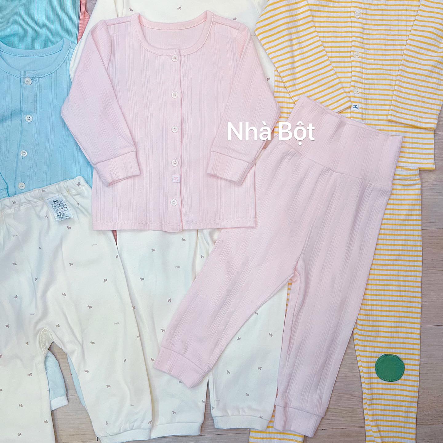 Đồ bộ dài Agabang 080724 Hồng pastel