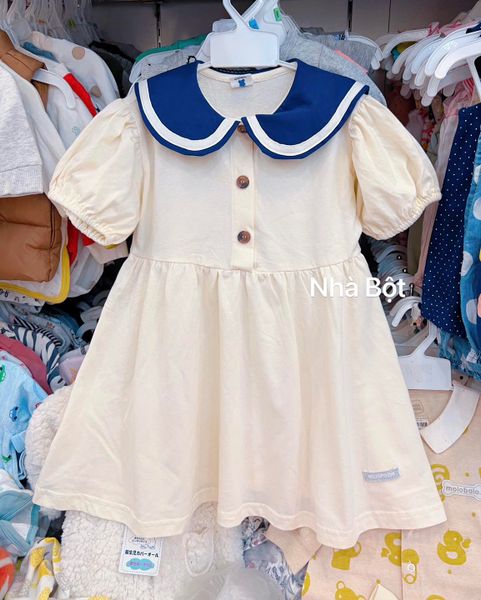  Đầm xuất hàn 270325 Kem thuỷ thủ 