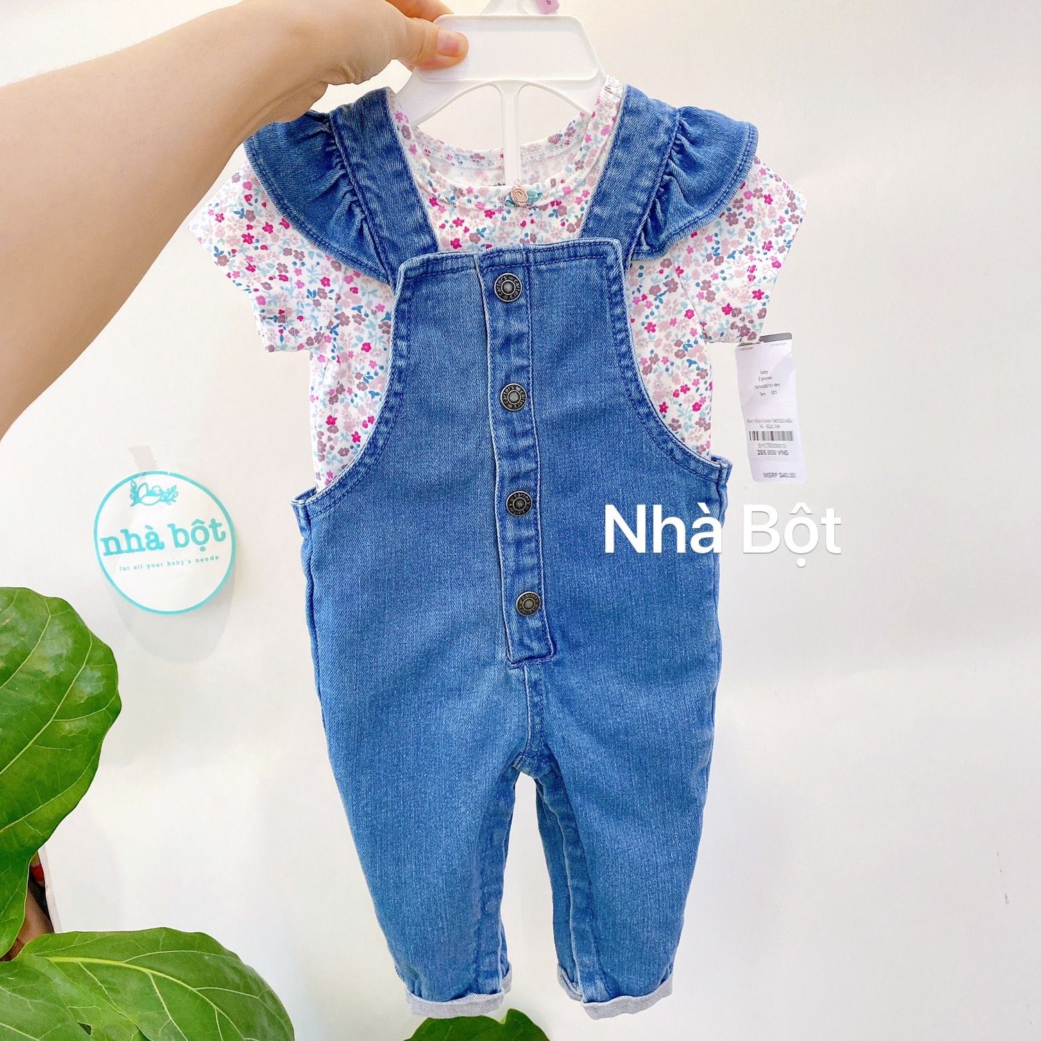  Set Yếm Carter hoa nhí-jean bèo 