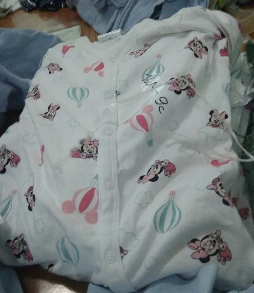  SLEEP SUIT H&M-trắng Mickey hồng 