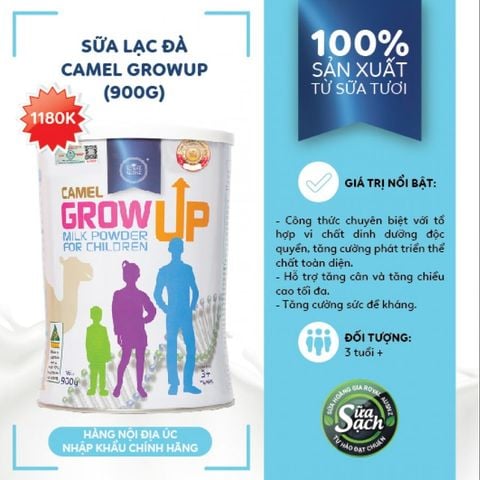 ROYAL AUSNZ - Sữa Lạc Đà Growup 900g