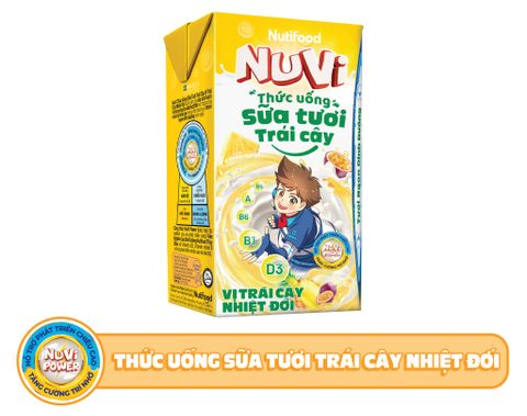 Nuvi sữa tươi trái cây nhiệt đới 110ml lốc 4- thùng 48H