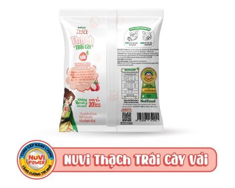 Nuvi túi thạch trái cây vải 120g