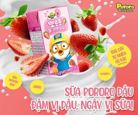 Sữa Dinh Dưỡng Pororo Yonsei vị Dâu - 190ml