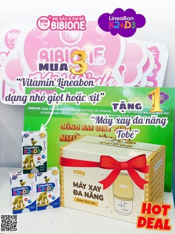 Vitamin D3K2 Lineabon xịt hoặc nhỏ giọt - Nhận ngay quà tặng cực chất!